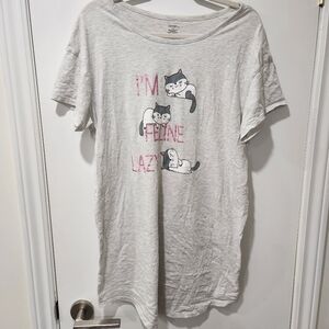 George I'm Feline Lazy Cat Night Gown